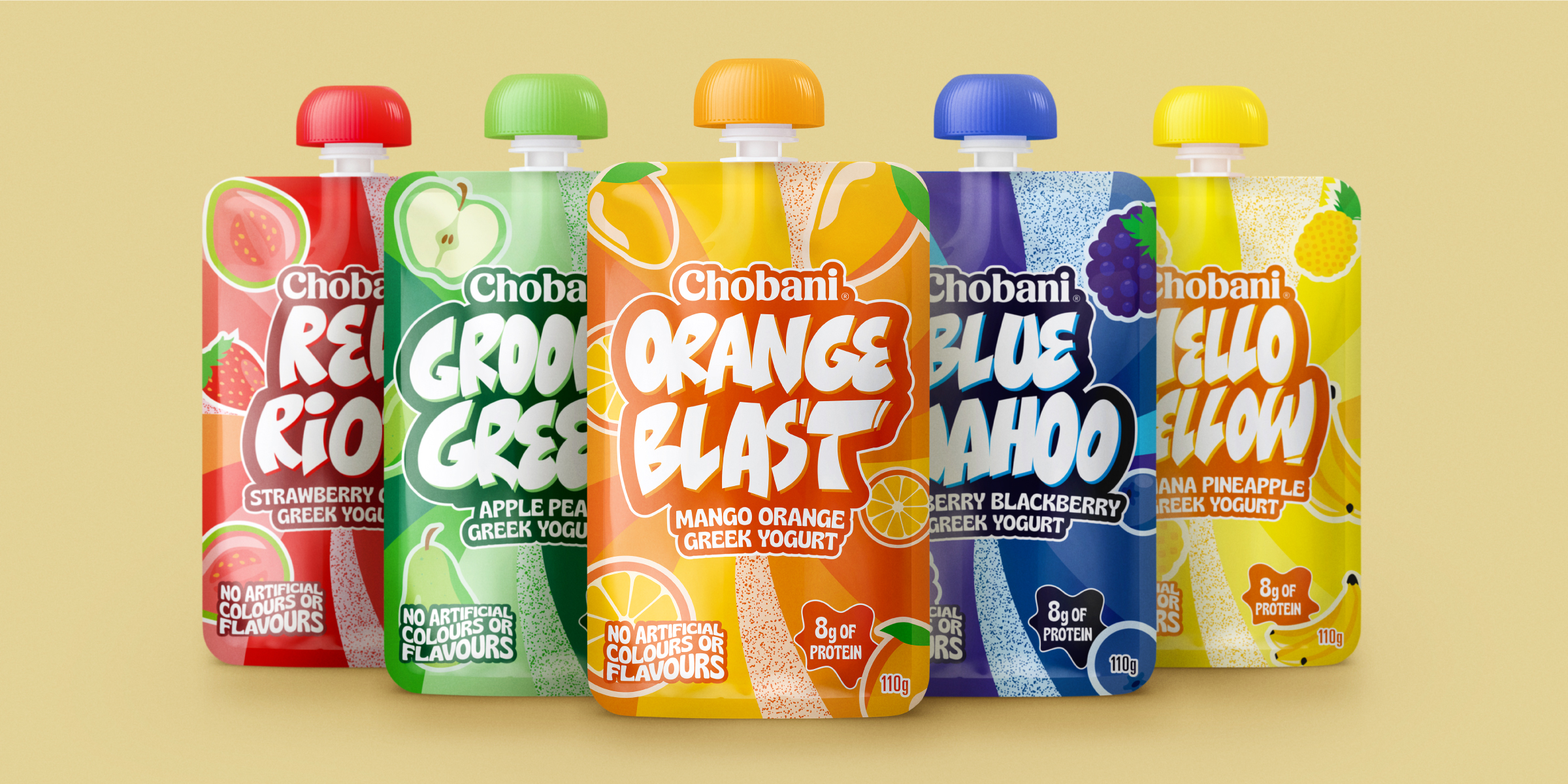 Chobani Minis - Pouch product packaging design