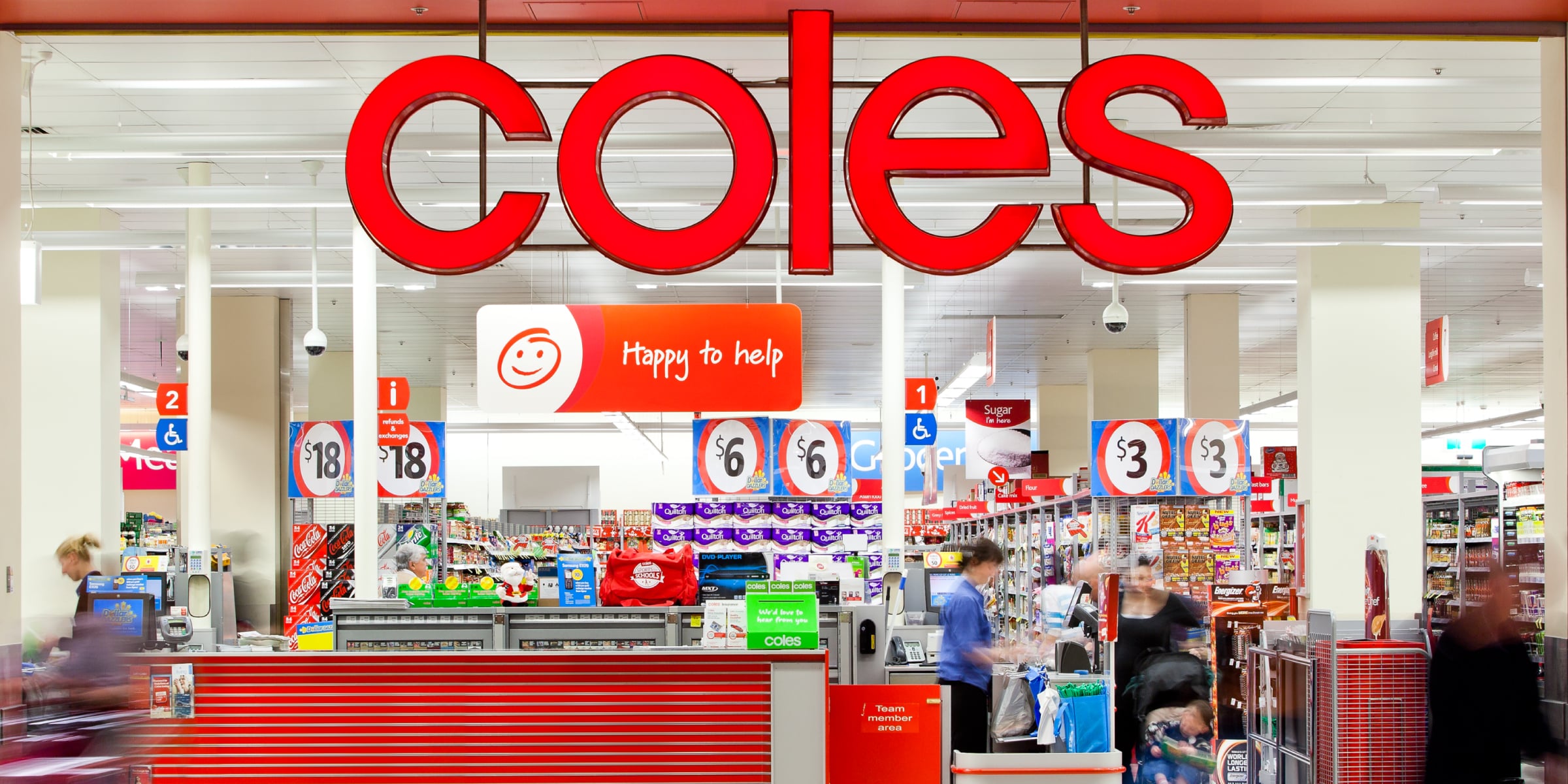 Davidson Branding Retail Coles Supermarket Entry Signage Wayfinding Navigation