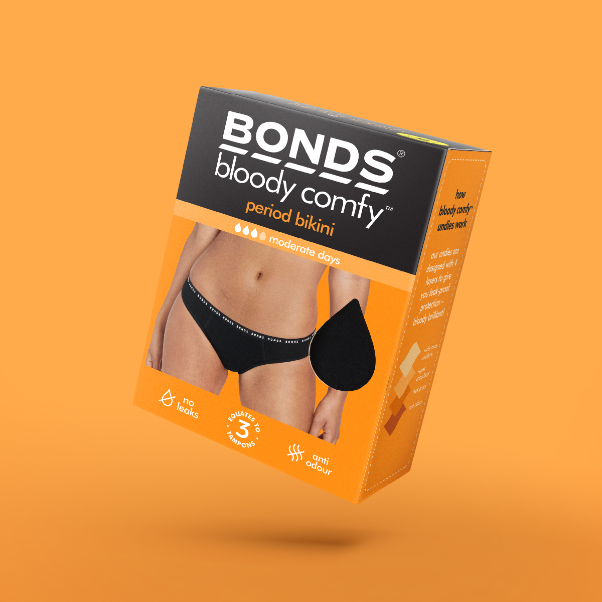Bonds Underwear Bloody Comfy Packaging Design FMCG