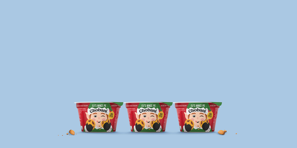 Chobani Australia Christmas - Yogurt pot packaging design