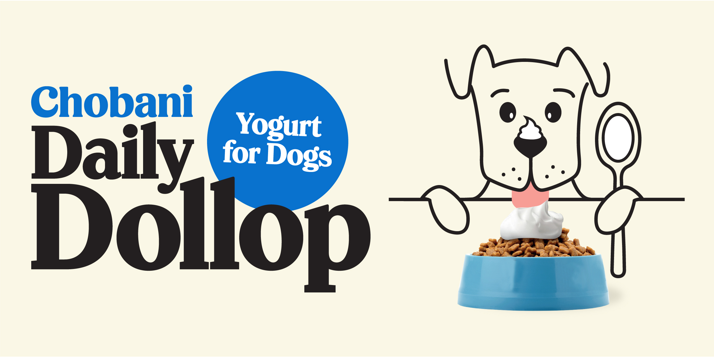 Chobani Australia Daily Dollop Dog Yogurt- Logo & illustration style
