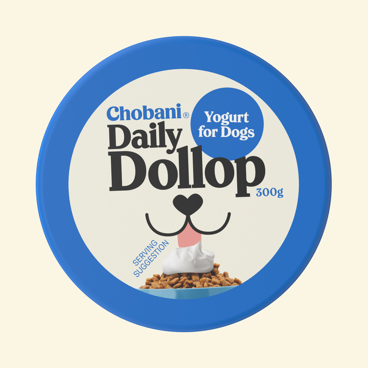 Chobani Australia Daily Dollop Dog Yogurt - Lid design