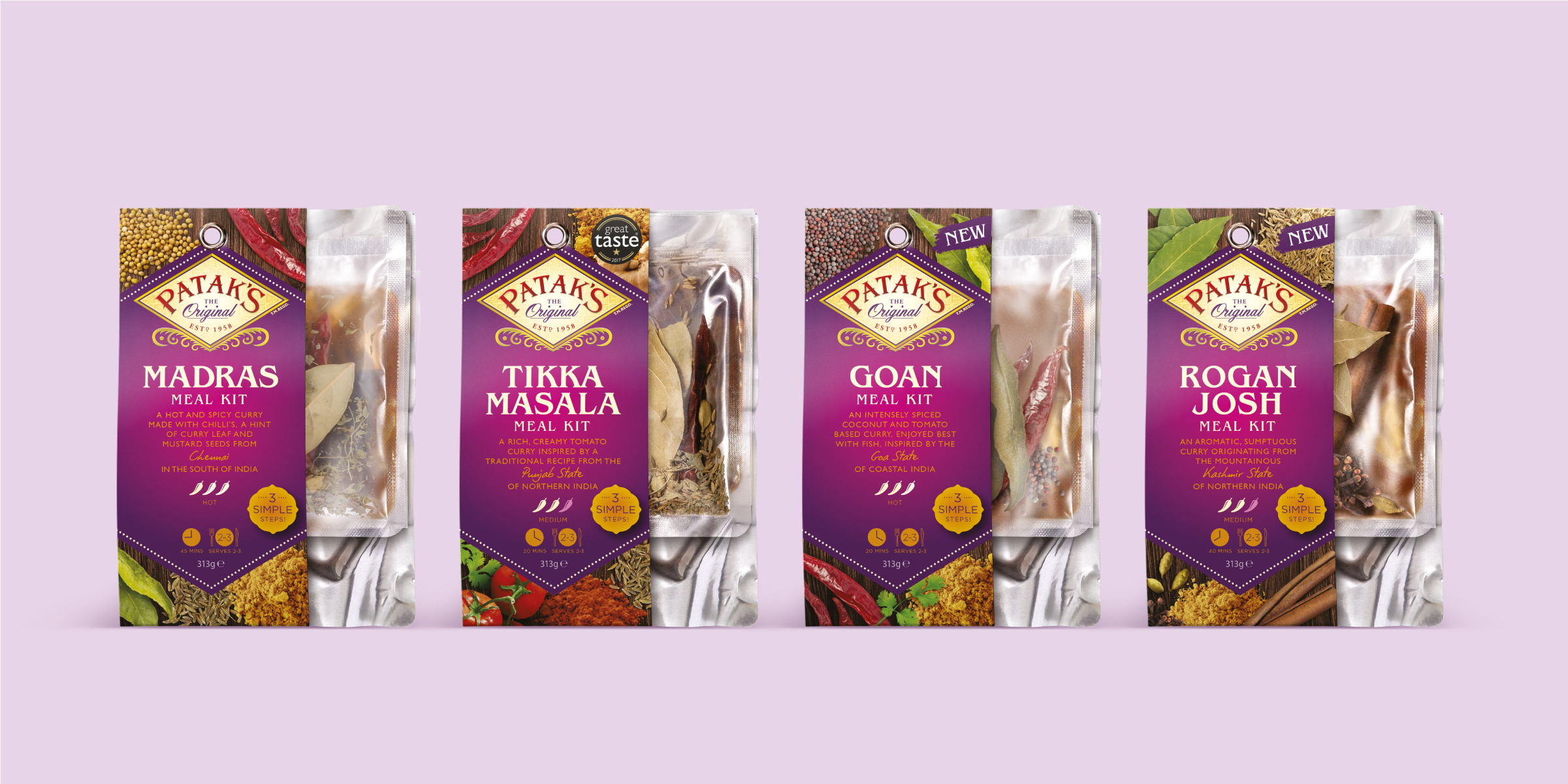 Pataks Curry Kit Meal Kit Davidson Branding We Grow FMCG Packaging