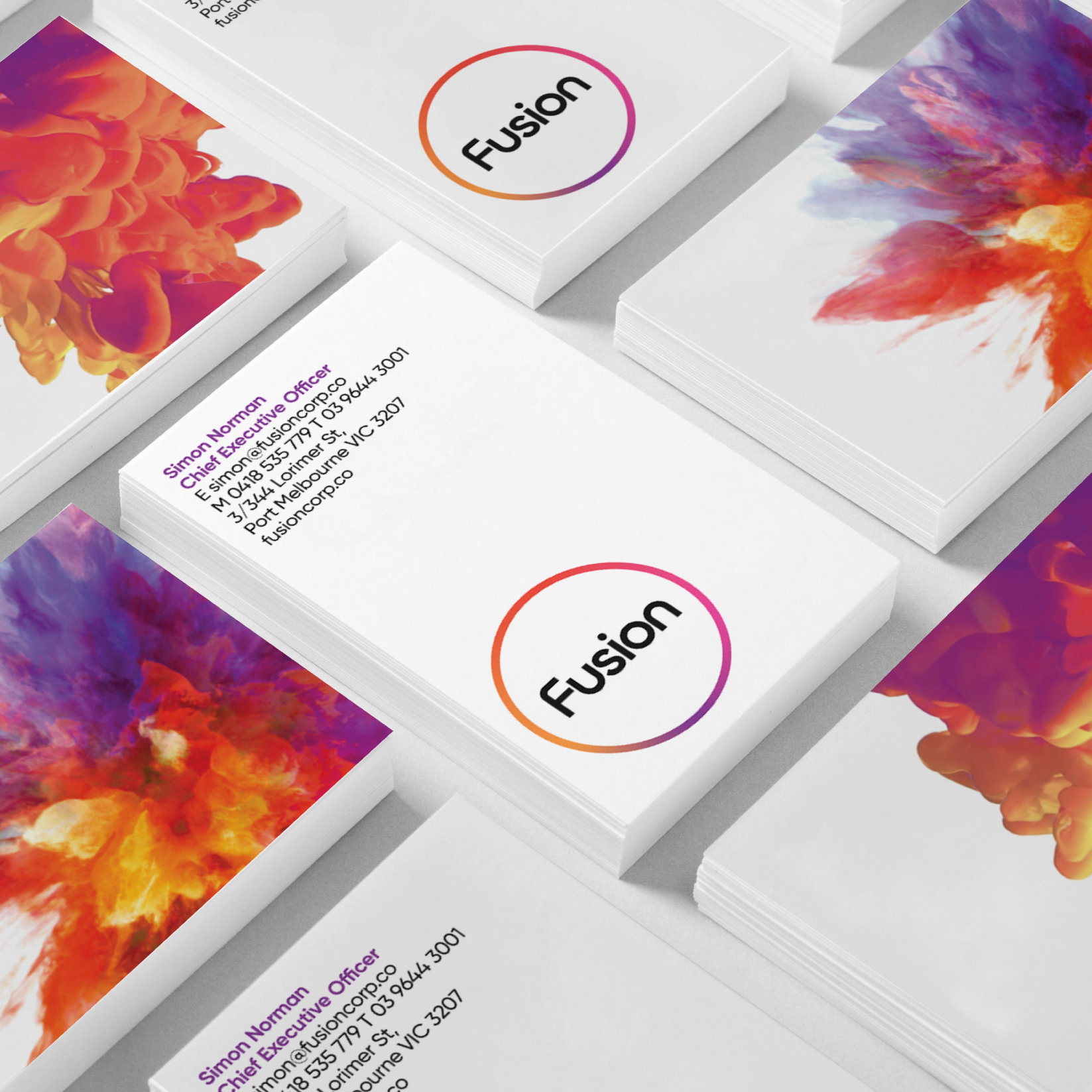 Fusion Rebrand - Business Card Design