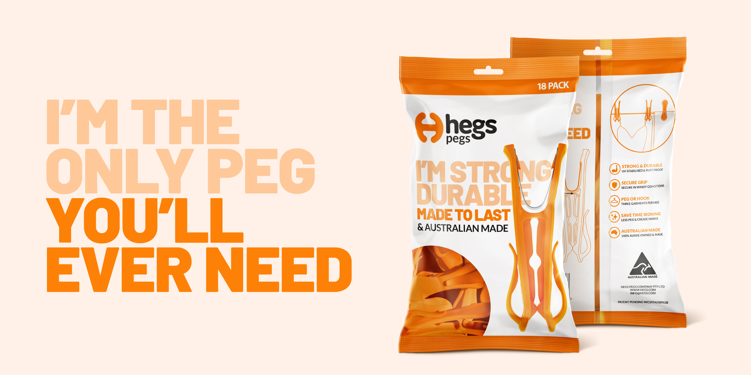 Hegs Pegs - Talking Pack Design & Brand Personality