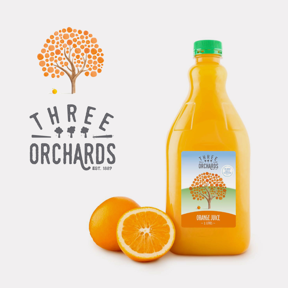 Three Orchards Juice Packaging Design