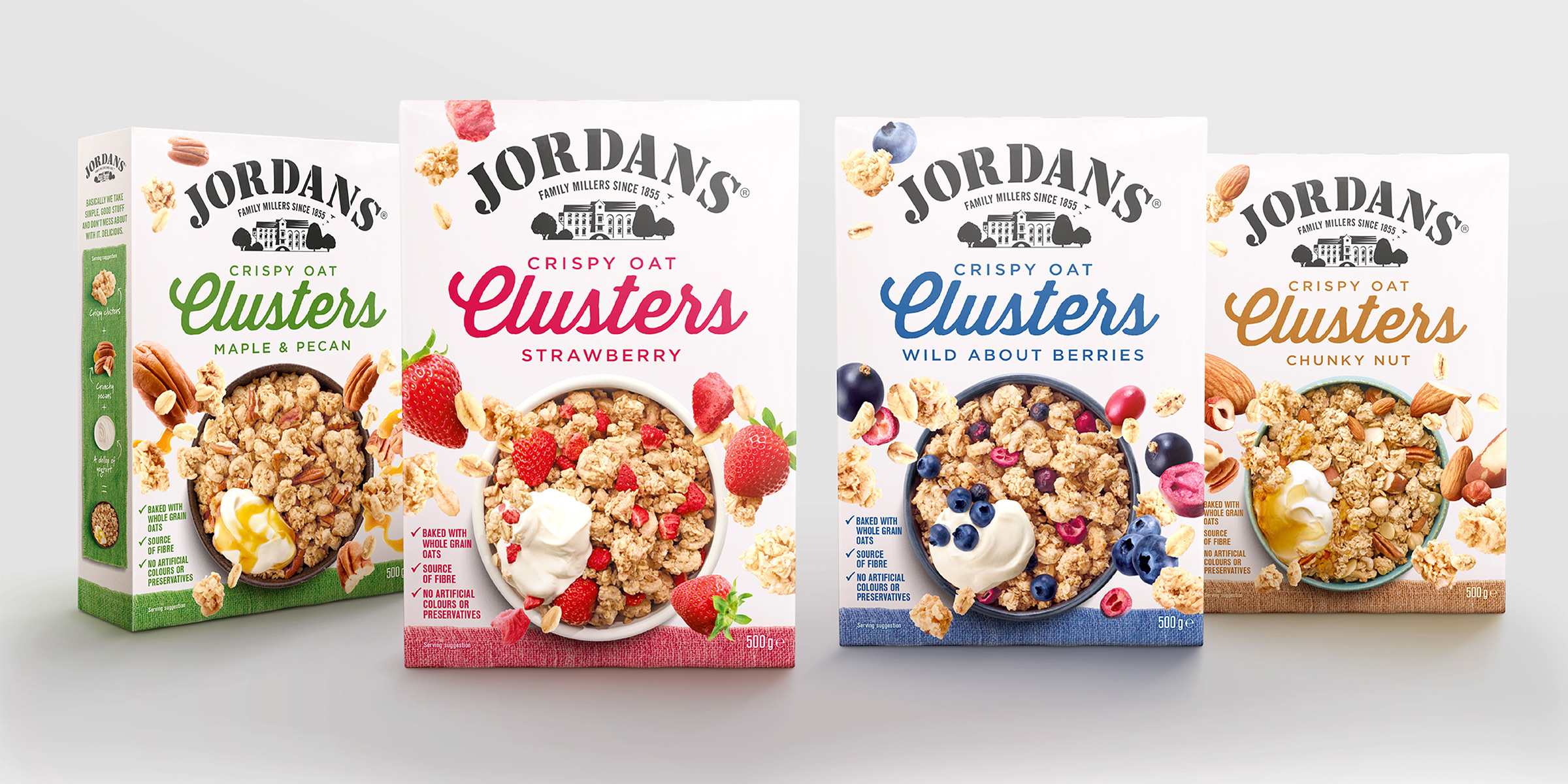 Davidson Branding Jordans Core Range Clusters Logo Packaging Design Branding Cereals