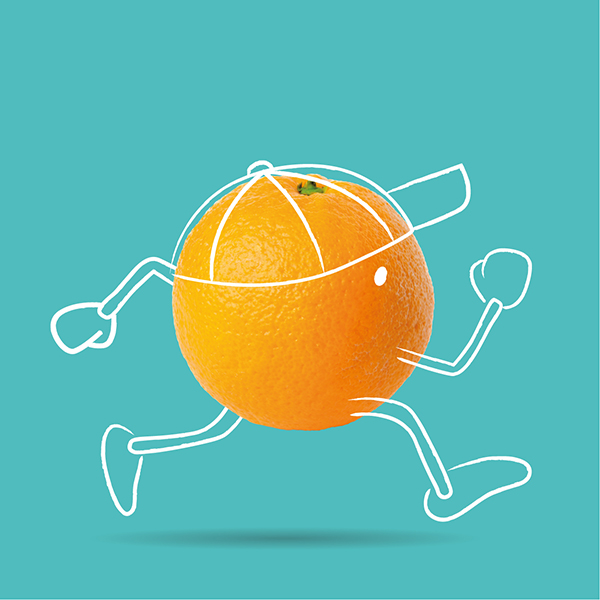 Davidson Branding The Fruit Box Group Illustration Orange Man Visual Language