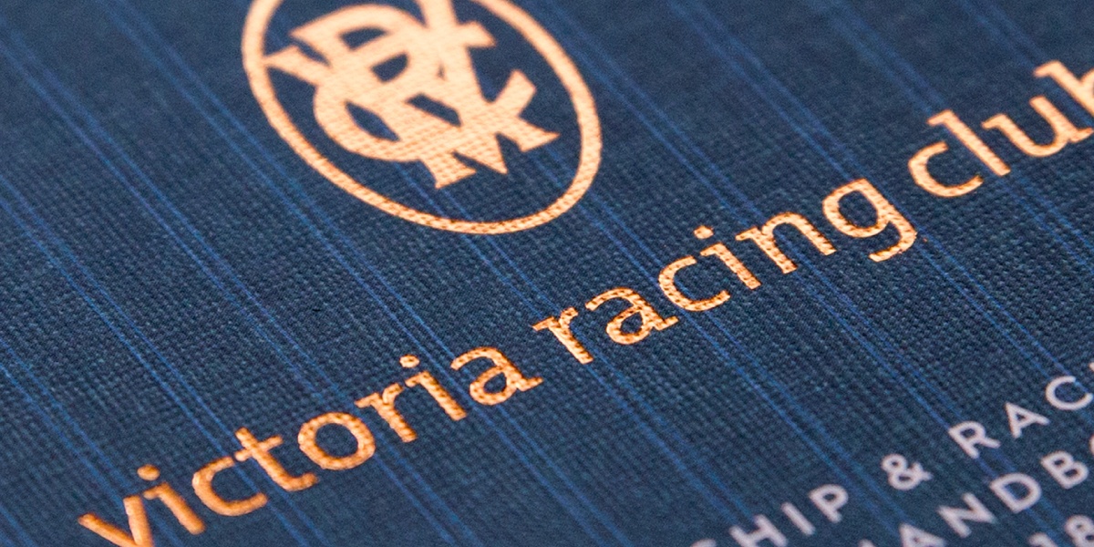 Victoria Racing Club Brand Identity Foil Stamp Logo