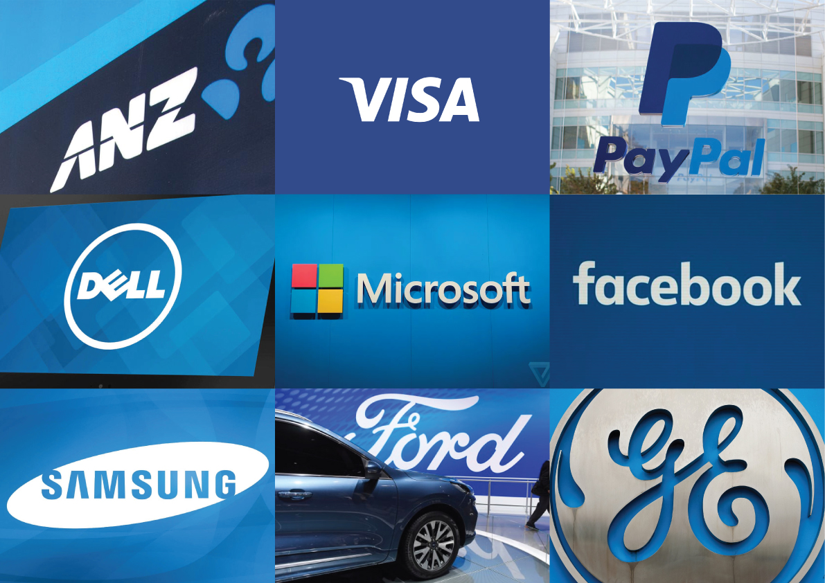 Classic Blue Brand Logos